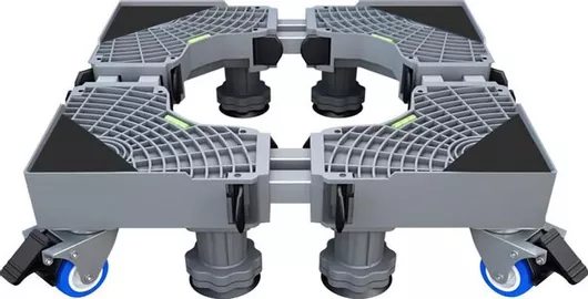 TOOL-0066 Ρυθμιζόμενη Βάση Πλυντηρίου/Στεγνωτηρίου/Κουζίνας/Ψυγείου από Πλαστικό με Ρόδες 68x68εκ.