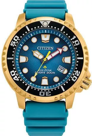 Ανδρικό Ρολόι Citizen Promaster Eco - Drive με Μπλε Καουτσούκ Λουράκι