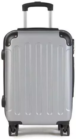 Βαλίτσα Ταξιδίου Forest Καμπίνας Σκληρή Ύψους 52cm με 4 Ρόδες Ασημί