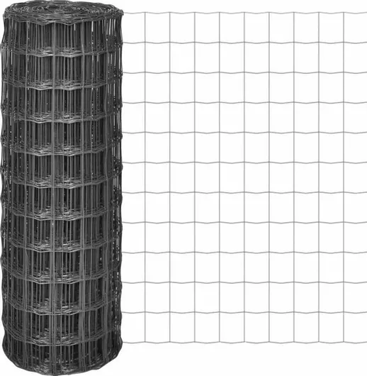 Συρματόπλεγμα vidaXL Γκρι 1.5x0.1m