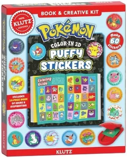 Pokemon Color-In 3D Puffy Stickers