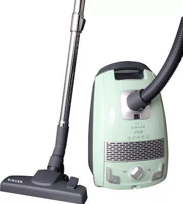 Ηλεκτρική Σκούπα Singer VC-17803080-PIG 800W με Σακούλα 3lt Πράσινο