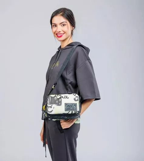 Γυναικεία Τσάντα Ώμου/Χιαστί Anekke Δερματίνη Μαύρο