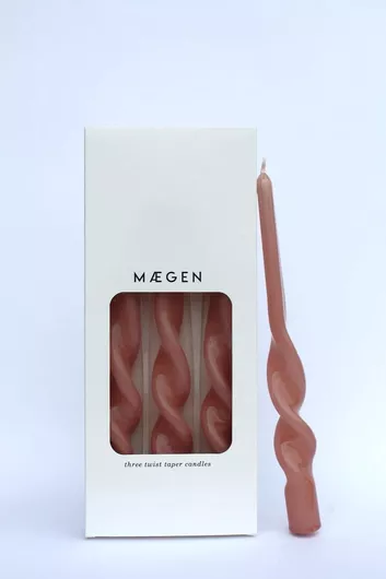 Maegen Διακοσμητικό Κερί Κηροπηγίου 3τμχ Ροζ