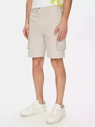 Ανδρική Βερμούδα Cargo Off-white, Μπεζ, Ανοιχτό Καφέ
