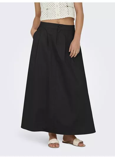Only Πλισέ Ψηλόμεση Maxi Φούστα Black