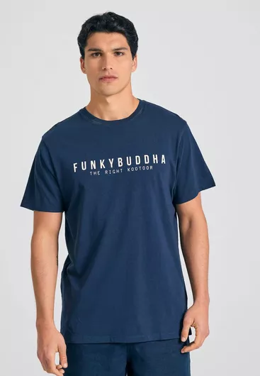 Funky Buddha T-shirt Navy Μπλε