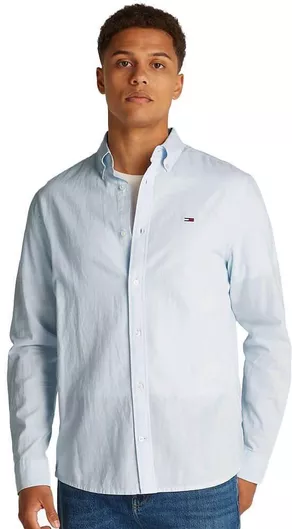 Tommy Hilfiger Μακρυμάνικo Λινό Πουκάμισο σε Κανονική Γραμμή μπλε