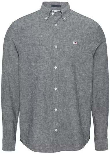 Tommy Hilfiger Μακρυμάνικο Λινό Πουκάμισο Μπλε
