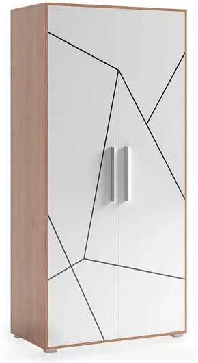 Παιδική Ντουλάπα Δίφυλλη Λευκό 100x55.3x210cm