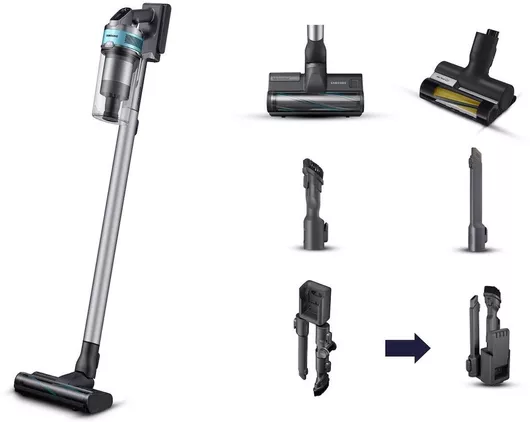 Σκούπα Stick & Χειρός Samsung Jet 75 Pet Επαναφορτιζόμενη 21.6V Γκρι