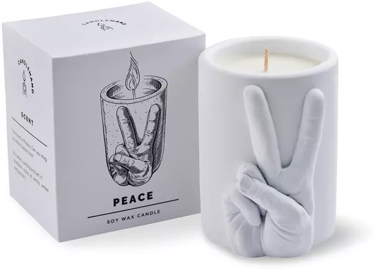 Αρωματικό Κερί Candlehand Σόγιας σε Βάζο με Άρωμα Βανίλια 260gr Λευκό