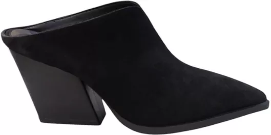 Sante Day2day Δερμάτινα Mules με Χοντρό Τακούνι Μαύρο