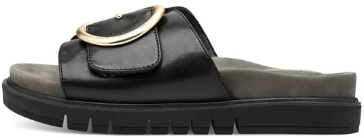 Tamaris Δερμάτινα Γυναικεία Σανδάλια Μαύρο