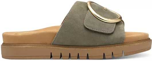 Tamaris Δερμάτινα Γυναικεία Σανδάλια Χακί