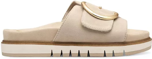 Γυναικεία Δερμάτινα Σανδάλια Tamaris σε Μπεζ Απόχρωση