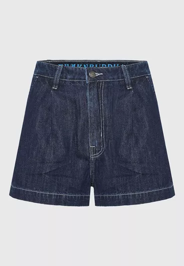 Funky Buddha Γυναικείο Τζιν Σορτς Navy Μπλε