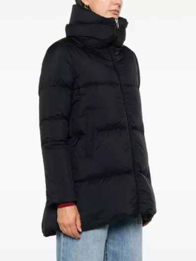 Herno Μακρύ Γυναικείο Puffer Μπουφάν για Χειμώνα Μαύρο