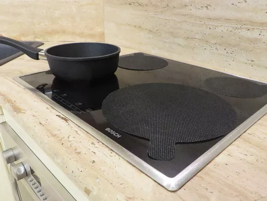 NoStik Αντιχαρακτικό Θερμοανθεκτικό Φύλλο για Επαγωγική Εστία Φ27cm Μαύρο - Σετ 4τμχ (NS0015)