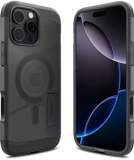 Spigen Tough Armor T MagSafe Back Cover Σιλικόνης/Πλαστικό Μαύρο iPhone 16 Pro