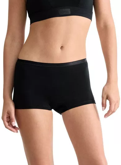 Sloggi Βαμβακερά Γυναικεία Boxer 3Pack Μαύρο