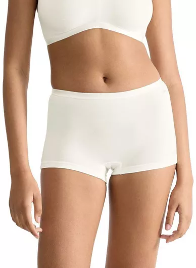 Sloggi Βαμβακερά Γυναικεία Boxer 3 Τεμάχια Λευκό