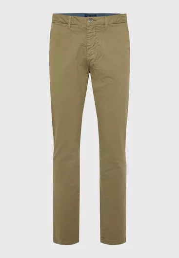 Funky Buddha Παντελόνι Chino Ελαστικό σε Κανονική Εφαρμογή Χακί