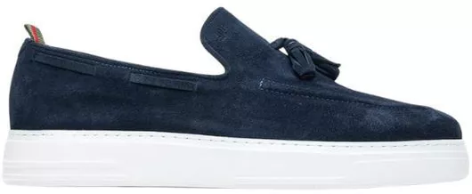 Boss Shoes Suede Ανδρικά Μοκασίνια Μπλε