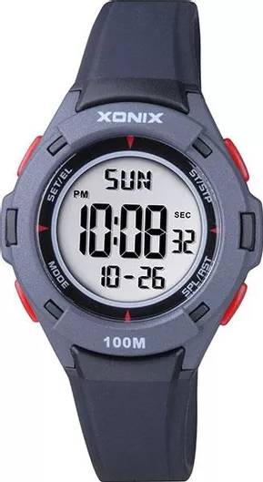 Ανδρικό Ρολόι Xonix Ψηφιακό Μπαταρίας με Μαύρο Καουτσούκ Λουράκι