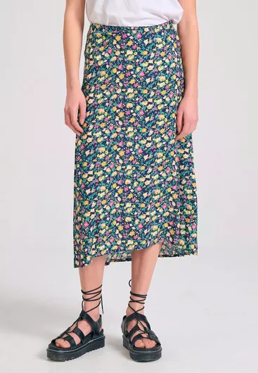 Funky Buddha Midi Φούστα Floral Φλοράλ