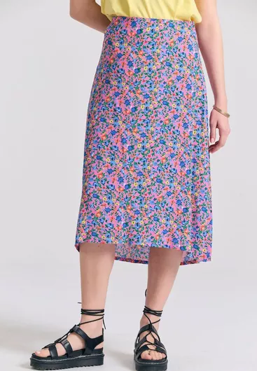 Funky Buddha Midi Floral Skirt Φλοράλ