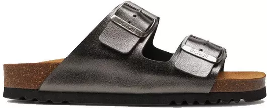 Scholl Josephine Δερμάτινα Γυναικεία Σανδάλια Γκρι