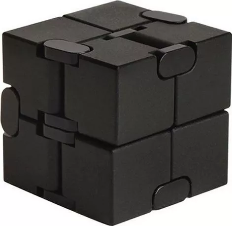 Antistress Fidget Infinity Cube Aluminum Μαύρο