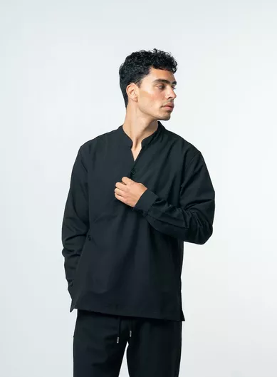 Vittorio Artist Μακρυμάνικο Πουκάμισο Μαύρο