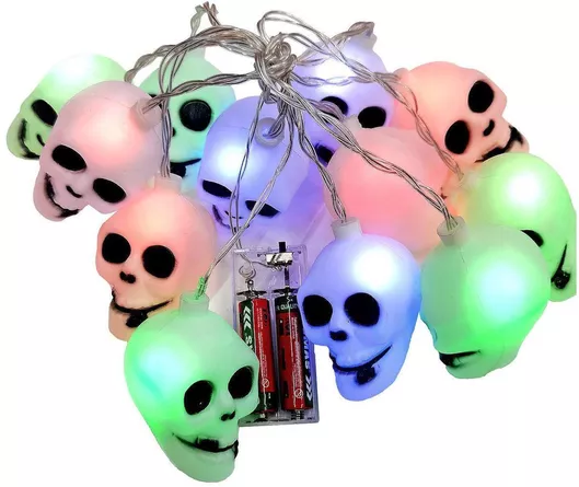 12 Λαμπάκια Μπαταρίας Νεκροκεφαλές Carnavalista 232522