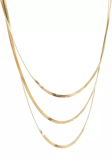 Gold Chain Necklace Mn43-23 by Bag To Bag