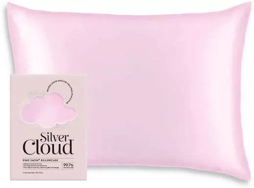 Silver Cloud Satin Pillowcase Εμποτισμένη Ιόντα Αργύρου Ροζ