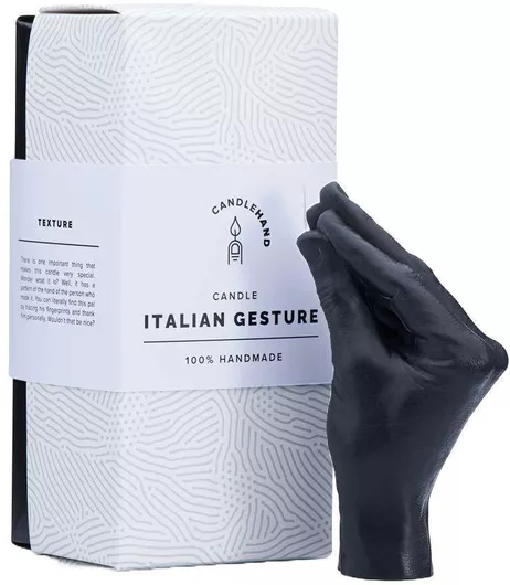 Candlehand Διακοσμητικό Κερί Μαύρο