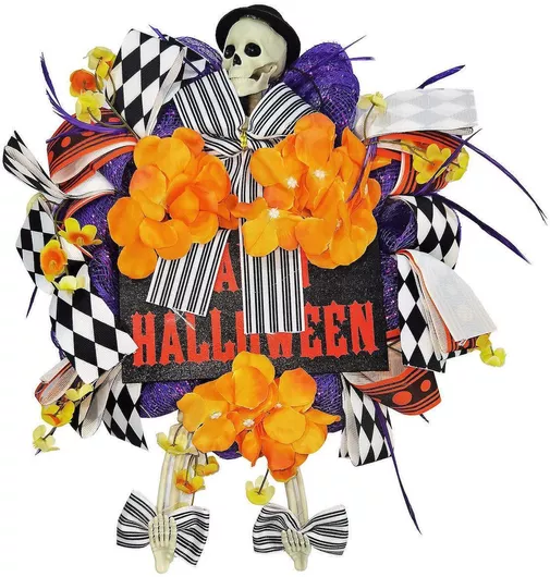 Αποκριάτικο Στεφάνι για Halloween 1τμχ