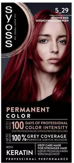 Μόνιμη Βαφή Μαλλιών Syoss Permanent Color 5_29 Intensywna Czerwień