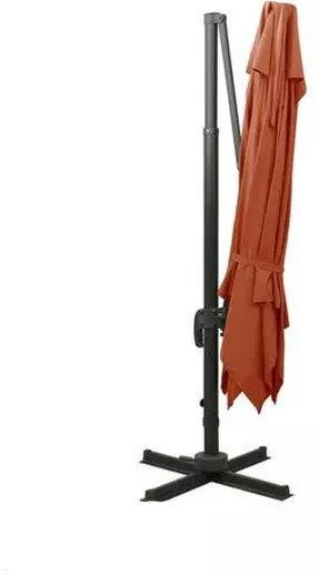 Ομπρέλα Επαγγελματική Δαπέδου Αλουμινίου με Βάση Στήριξης & Βολάν 3x3m Κόκκινο