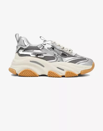 Steve Madden Possession-e Chunky Sneakers Γυναικεία Μεταλλικά Ασημί