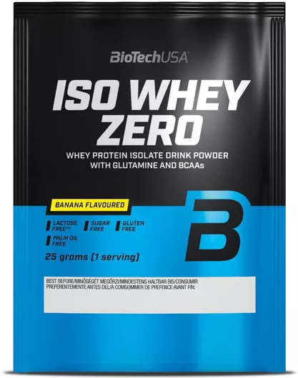 Biotech USA Iso Whey Zero Πρωτεΐνη Ορού Γάλακτος Χωρίς Γλουτένη & Λακτόζη με Γεύση Μπανάνα 25gr