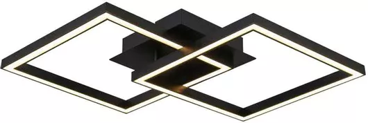 Πλαφονιέρα Οροφής Vivalux Μαύρο με Ενσωματωμένο LED