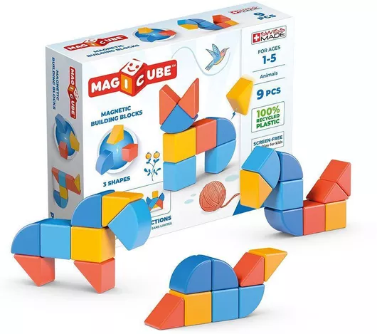 Τουβλάκι Geomag Ξύλινα για 1 - 5 Ετών 9τμχ