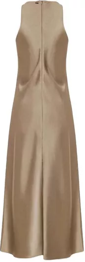 Funky Buddha Midi Φόρεμα σε Σκούρο Μπεζ