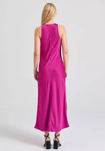 Funky Buddha Midi Φόρεμα Φούξια για Γάμο ή Βάπτιση