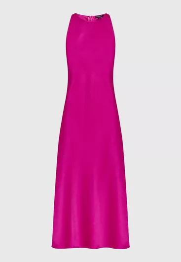Funky Buddha Midi Φόρεμα Φούξια για Γάμο ή Βάπτιση