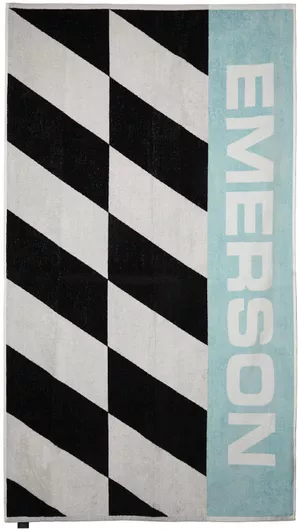 Πετσέτα Θαλάσσης Emerson Βαμβακερή Μαύρο 160x86cm