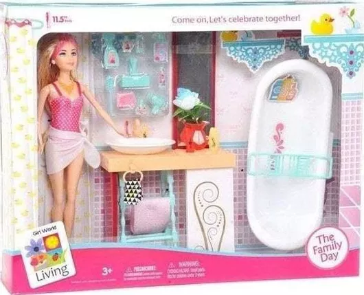 Mattel Swedish Doll In Bathroom